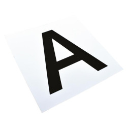 Juego de adhesivos con 12 letras para matrículas o paneles de doma La Gée Juego de adhesivos con 12 letras para matrículas o paneles de doma La Gée