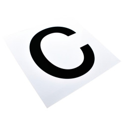 Juego de adhesivos con 12 letras para matrículas o paneles de doma La Gée Juego de adhesivos con 12 letras para matrículas o paneles de doma La Gée