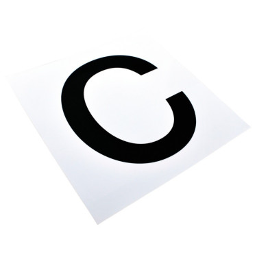 Juego de adhesivos con 12 letras para matrículas o paneles de doma La Gée Juego de adhesivos con 12 letras para matrículas o paneles de doma La Gée