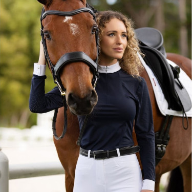 Polo de concurso manga larga Olivia LeMieux Polo de concurso manga larga Olivia LeMieux
