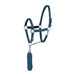 Conjunto de cabezada y ramal Chicago Horze Azul laguna / azul Egeo