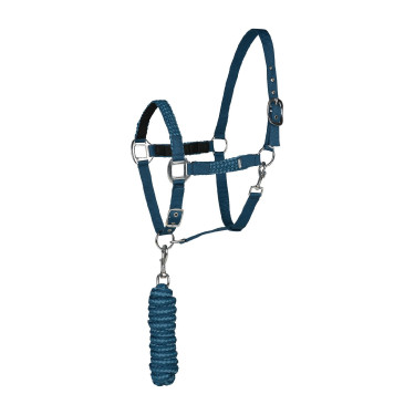 Conjunto de cabezada y ramal Chicago Horze Azul laguna / azul Egeo
