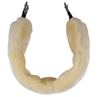 Protector de Cincha Tubular de Piel de Cordero Harleigh Horze Blanco hueso