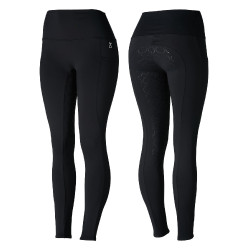 Pantalones de montar de Compresión para Mujer con Asiento Completo Gillian Horze Negro Pantalones de montar de Compresión para Mujer con Asiento Completo Gillian Horze Negro
