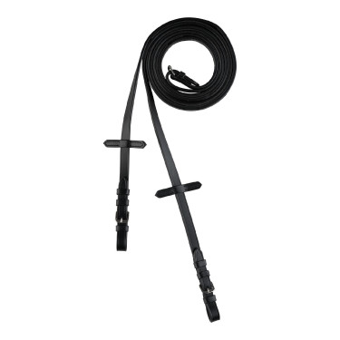 Riendas Esbeltas con Goma Dentro Horze Negro Riendas Esbeltas con Goma Dentro Horze Negro