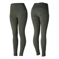 Pantalones de montar de Compresión para Mujer con Asiento Completo Gillian Horze Escarabajo verde caqui