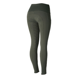 Pantalones de montar de Compresión para Mujer con Asiento Completo Gillian Horze Escarabajo verde caqui
