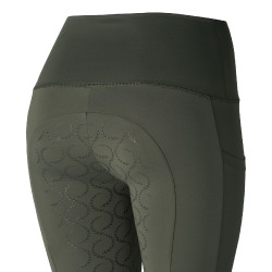 Pantalones de montar de Compresión para Mujer con Asiento Completo Gillian Horze Escarabajo verde caqui