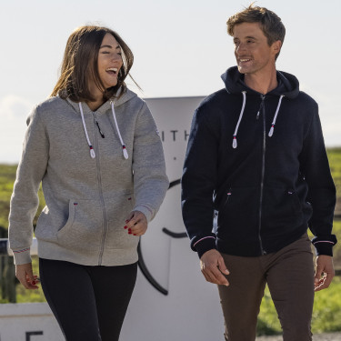 Sudadera con cremallera Equithème Nicolas Azul marino Sudadera con cremallera Equithème Nicolas Azul marino