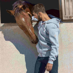 Sudadera con cremallera Equithème Nicolas Gris Sudadera con cremallera Equithème Nicolas Gris