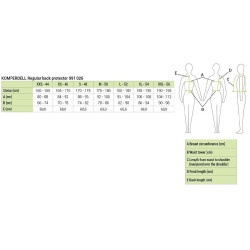 Protector de espalda Komperdell FlexFit regular Viejo modelo negro Protector de espalda Komperdell FlexFit regular Viejo modelo negro