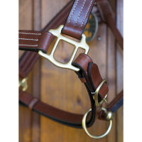 Cabestro de cuero T de T Refuerzo de nailon cosido por triplicado Marrón oscuro Marr&amp;amp;amp;oacute;n