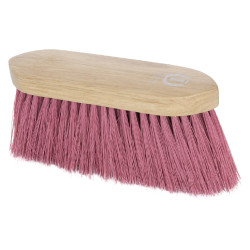 Cepillo largo de nailon duro Imperial Riding Dandy con dorso de madera en v Rosa