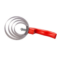 Peine curry metálico redondo con mango Imperial Riding Roja Rojo