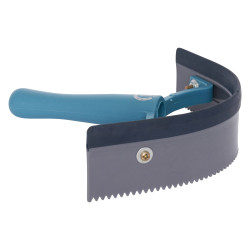 Cuchillo térmico de pvc curvo con goma Imperial Riding Azúl marino / plata