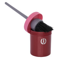 Cepillo para engrasar Imperial Riding Hoof con bote Rosa / burdeos / plata