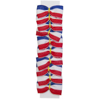 Nudos de trenzado de tela Show-Bows Bolsa de 20ud Rojo blanco