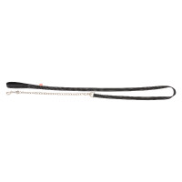 Elemento de amarre Imperial Riding Flexi-Fleece con cadena de mosquetón Negro / reflectante