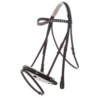 Cabezada Imperial Riding Di Layla con flashband Holograma negro / negro