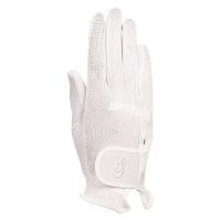 Guantes centelleantes de montar imperiales Blanco resplandeciente