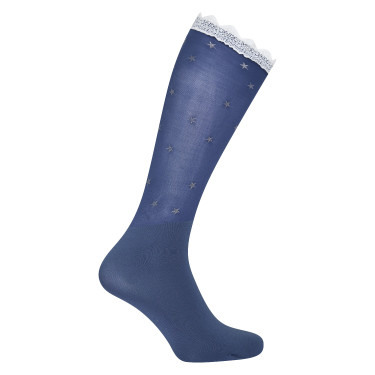 Calcetines de encaje con estrella de equitación imperial Azul marino