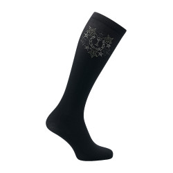 Calcetines deslumbrantes de equitación imperial Negro