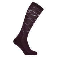 Calcetines de corazón imperial de equitación imperial Burdeos