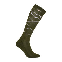Calcetines de corazón imperial de equitación imperial Oliva oscura Verde