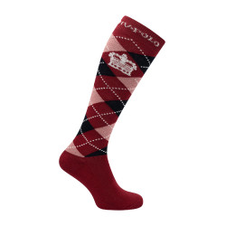 Calcetines tipo polo Argyle HV Rojo intenso / marino