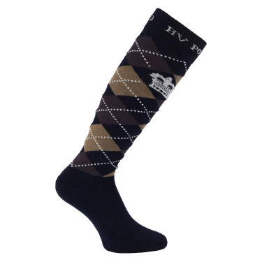 Calcetines tipo polo Argyle HV Marino / café / topo Azul