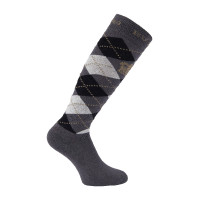 Calcetines tipo polo Argyle HV Carbón / negro / topo Gris Calcetines tipo polo Argyle HV Carbón / negro / topo Gris