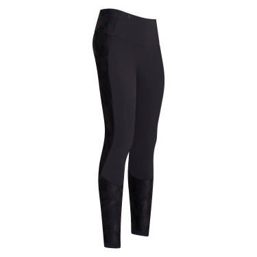 Leggings de equitación Euro-Star Breez FullGrip Negro / camuflaje