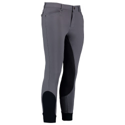 Pantalón de montar hombre Euro-Star Camillo FullGrip Titanio Gris