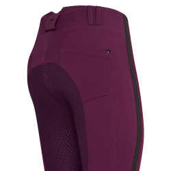 Pantalón de montar Euro-Star Slim Shape Full Grip Púrpura oscuro Violeta