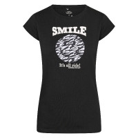 Camiseta Imperial Riding Smiley Zebra Negro