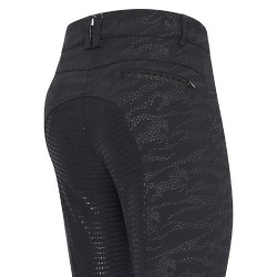 Pantalón de montar Imperial Riding El Capone AOP FullGrip Cebra negra Negro