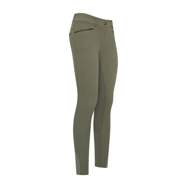 Pantalón de montar Imperial Riding El Capone cintura alta FullGrip Ejército Kaki