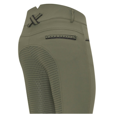 Pantalón de montar Imperial Riding El Capone cintura alta FullGrip Ejército Kaki