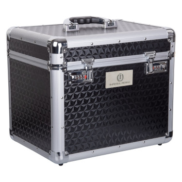 Caja de aseo brillante de equitación imperial Lentejuelas negras Gris