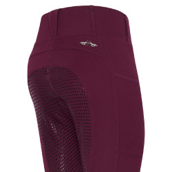 Leggings de equitación HV Polo Luci FullGrip Baya oscura Rojo