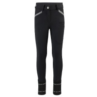 Pantalones de montar para niños HV Polo James FullGrip Negro