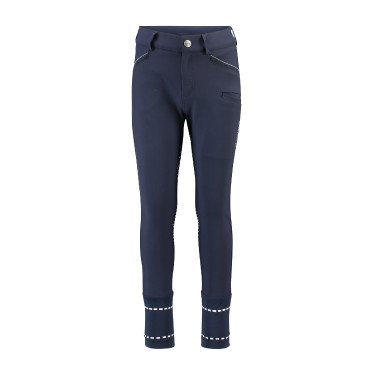Pantalones de montar para niños HV Polo James FullGrip Azul marino