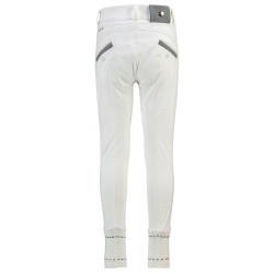 Pantalones de montar para niños HV Polo James FullGrip Blanco Pantalones de montar para niños HV Polo James FullGrip Blanco