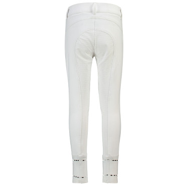 Pantalón de montar HV Polo June Niñas FullGrip Blanco
