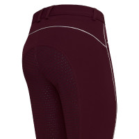 Pantalón de montar HV Polo Lux invierno FullGrip Baya oscura Rojo