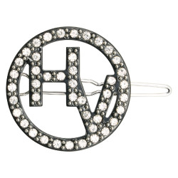 Juego de pinzas para el cabello HV Polo Ginny de 2 piezas Negro / azúl marino