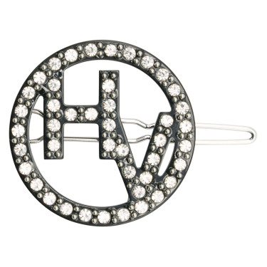 Juego de pinzas para el cabello HV Polo Ginny de 2 piezas Negro / azúl marino