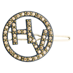 Juego de pinzas para el cabello HV Polo Ginny de 2 piezas Negro / azúl marino