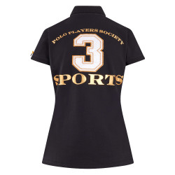 Polo Favouritas EQ HV Negro / rosa Oro