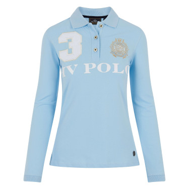 Polo Favorites Eques Polo de manga larga HV Azul hielo